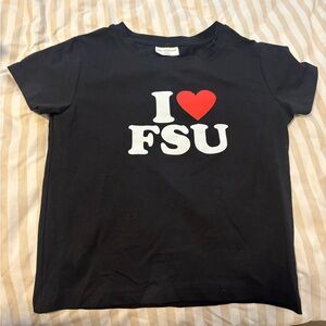 I Love FSU baby tee